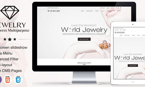 Jewelry - Wordpress theme bán trang sức, nữ trang tuyệt đẹp
