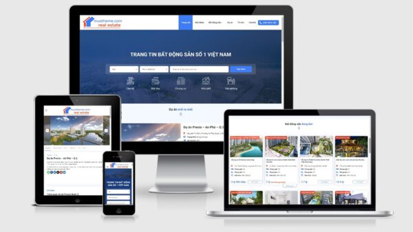 Theme Wordpress bất động sản cao cấp mẫu số 38