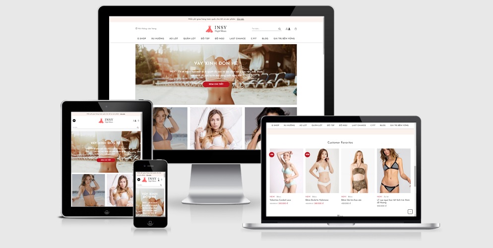 Theme Wordpress thời trang bán Bikini, nội y