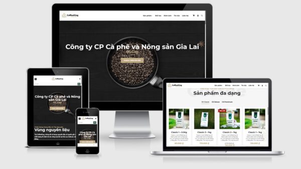 Theme wordpress bán cà phê, nông sản mẫu số 2