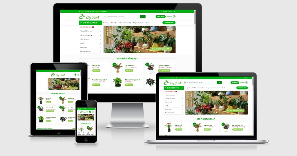 Theme Wordpress bán chậu cây, cây cảnh, cây xanh mẫu số 2
