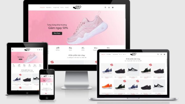 Theme Wordpress bán giày dép thời trang mẫu số 2