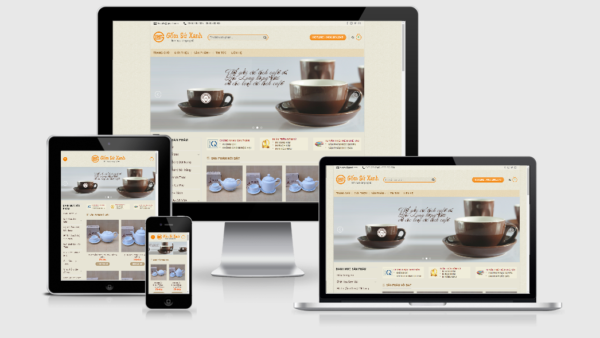 Theme Wordpress bán gốm sứ mẫu số 2 - Gốm sứ xanh