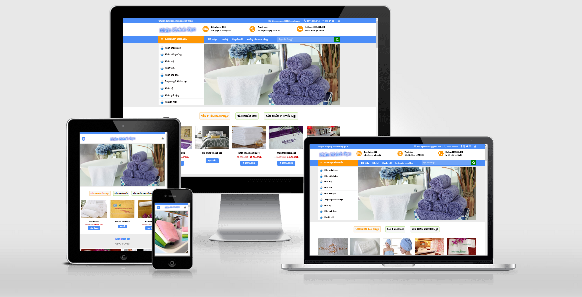 Theme Wordpress bán khăn mặt, khăn tắm, khăn khách sạn