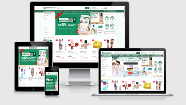 Theme Wordpress mỹ phẩm mẫu số 9 giống Hasaki