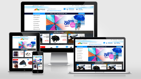 Theme Wordpress bán ô dù thời trang đã Việt hóa và tối ưu
