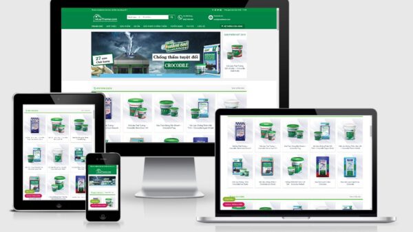 Theme Wordpress bán sơn - Vật liệu xây dựng mẫu số 2