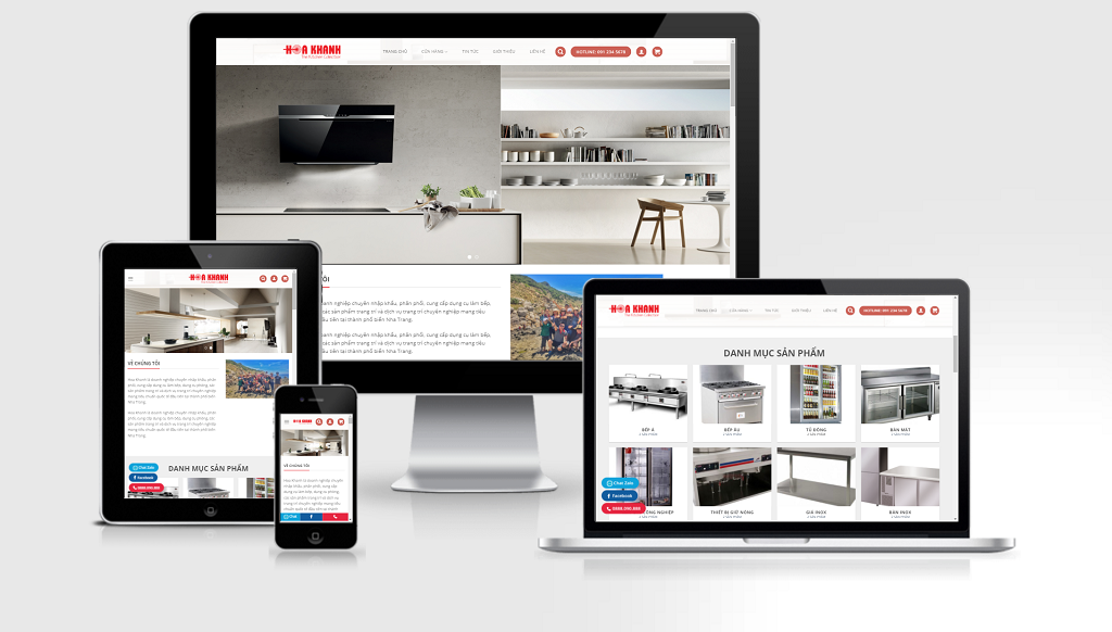 Theme wordpress bán thiết bị bếp mẫu số 2