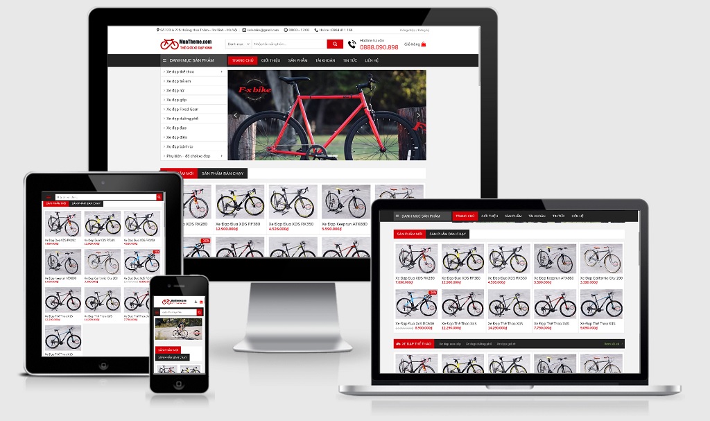 Theme Wordpress bán xe đạp đẹp tuyệt vời