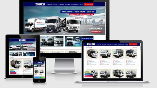 Theme Wordpress bán xe tải Isuzu đẹp tuyệt vời