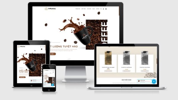 Theme wordpress bán cà phê, nông sản mẫu số 3