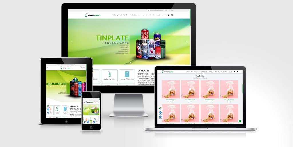 Theme wordpress bán chai xịt, chai lọ, tiện ích gia dụng