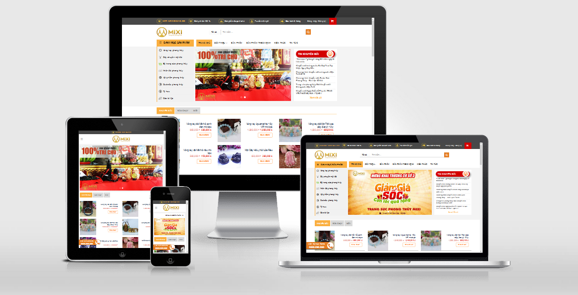 Theme Wordpress đá quý phong thủy giống Mixi.vn