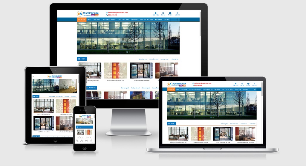 Theme wordpress dịch vụ cơ khí hàn sắt nhôm kính rèm cửa