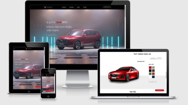 Theme wordpress giới thiệu ô tô giống Vinfast