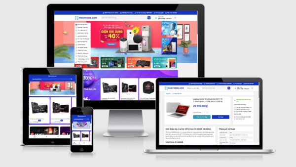 Theme Wordpress bán laptop, máy tính mẫu số 3