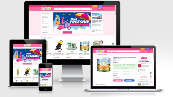 Theme Wordpress cho shop mẹ và bé mẫu số 3