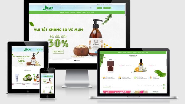 Theme Wordpress bán hàng mỹ phẩm mẫu số 13 - Green Cosmetic