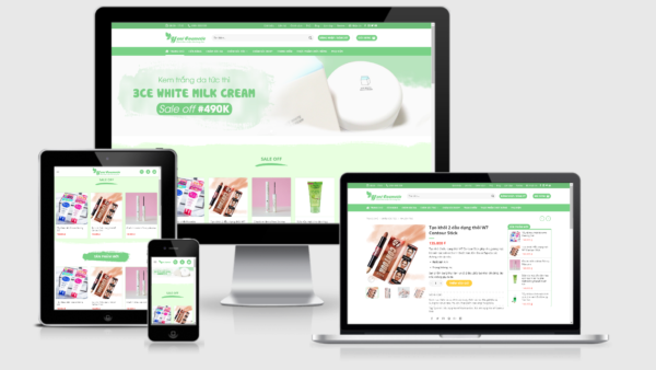 Theme Wordpress mỹ phẩm mẫu số 6