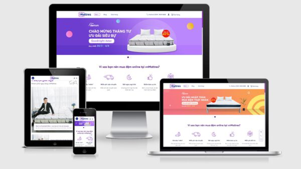 Theme wordpress bán nệm mẫu số 4 - vnMattres