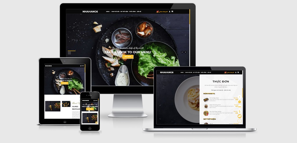 Theme Wordpress nhà hàng cao cấp - Mẫu số 6