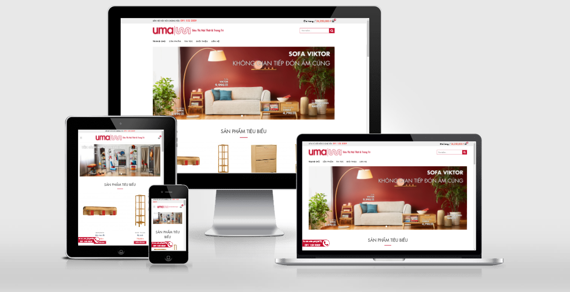 Theme Wordpress nội thất tuyệt đẹp giống UMA - Mẫu số 4