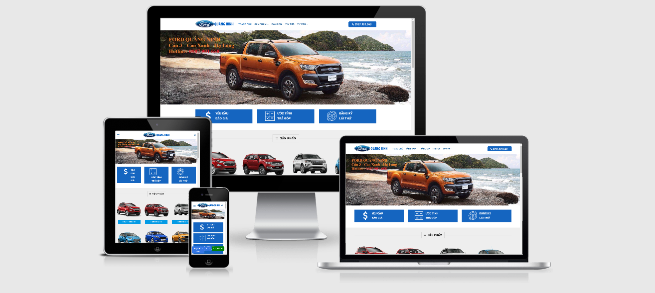 Theme Wordpress bán ô tô Ford đã Việt Hóa