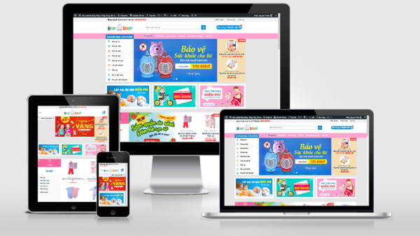 Theme Baby Shop dành cho shop hàng tiêu dùng trẻ em, trẻ sơ sinh