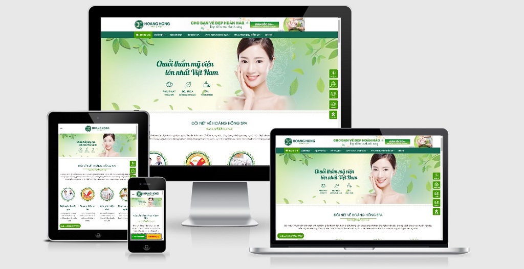 Theme Wordpress spa đẹp mẫu số 3 - Hoa Hồng Spa
