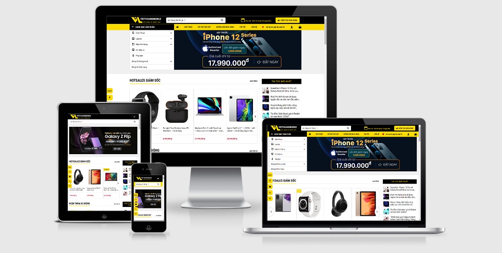 Theme Wordpress thế giới di động mẫu số 5