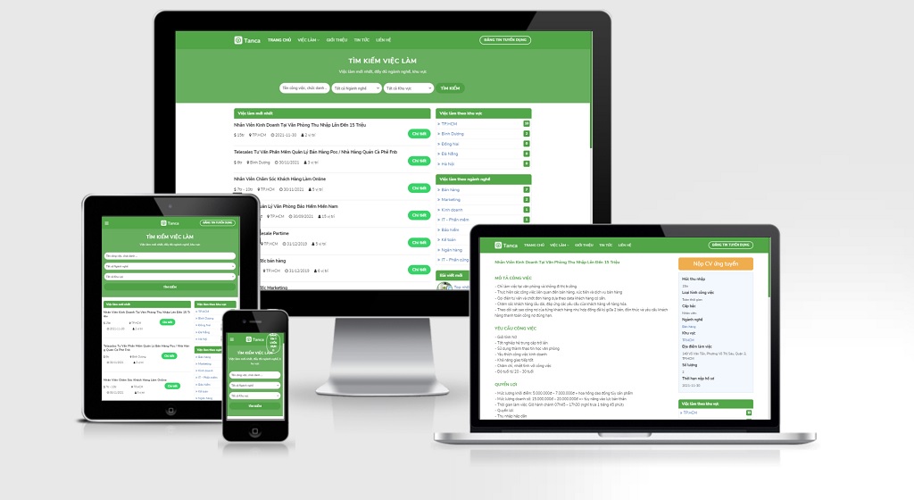 Theme Wordpress tuyển dụng, việc làm mẫu số 1
