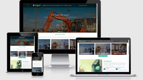 Theme Wordpress công ty xây dựng mẫu số 4