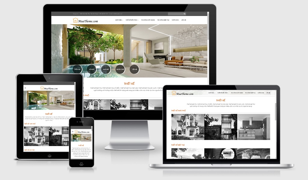 Theme Wordpress công ty xây dựng mẫu số 5 - Nhà đẹp