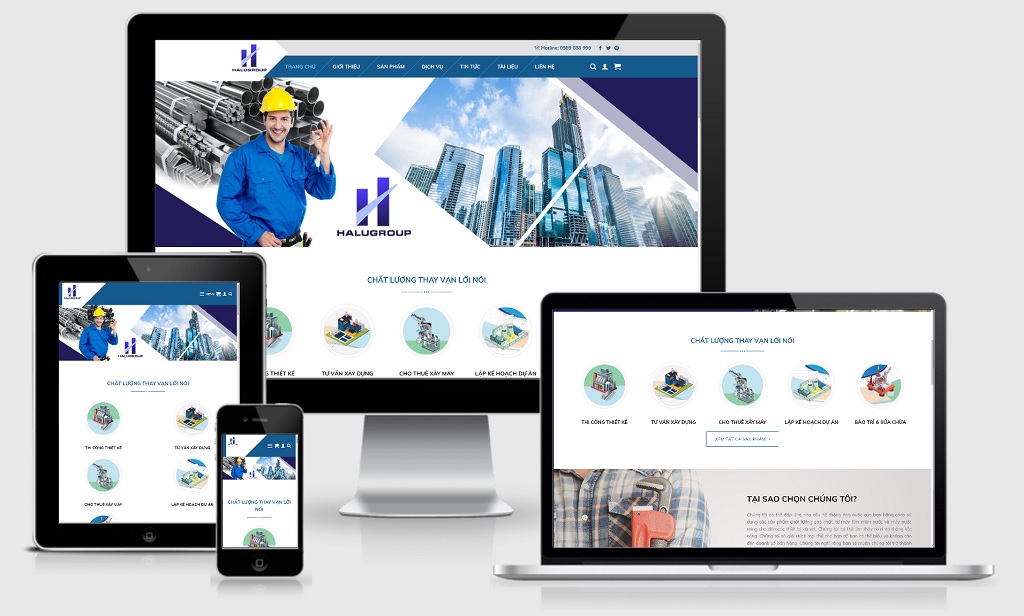 Theme Wordpress công ty xây dựng mẫu số 6